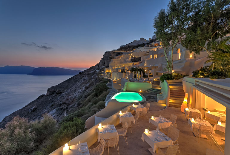 Photo courtesy of Mystique Santorini, A Luxury Collection Hotel