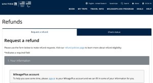 United Airlines Refund Request