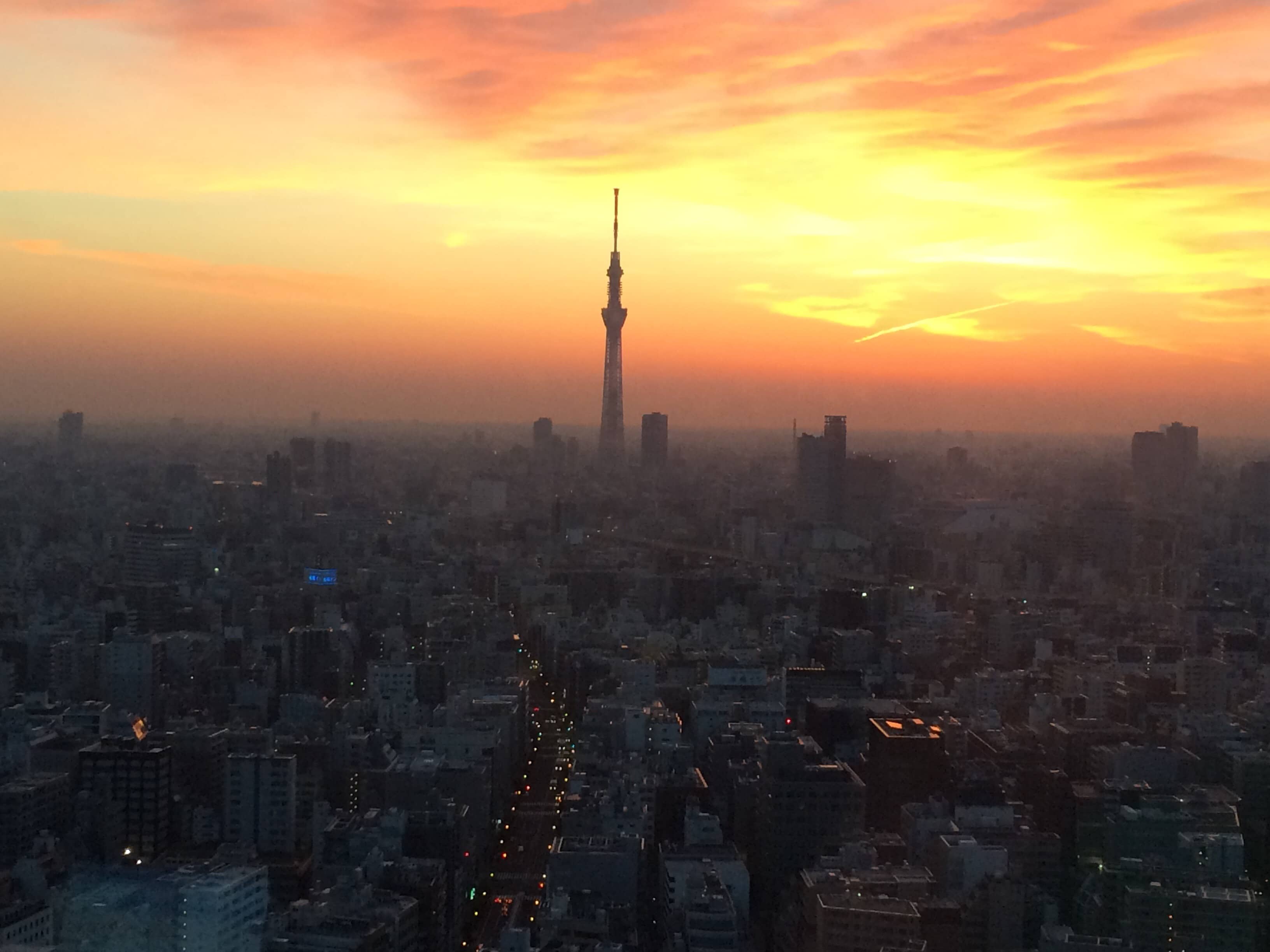 Room 3217 View of Tokyo Sky Tree from Mandarin Oriental Tokyo.  Booked with Orbitz Luxury Hotel Rate