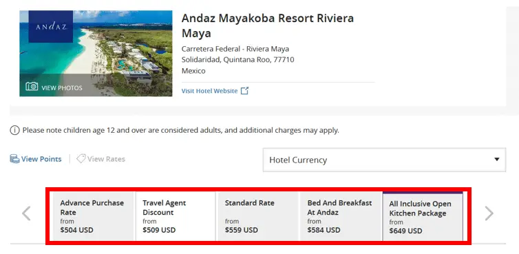 travel agent booking (hyatt.com)