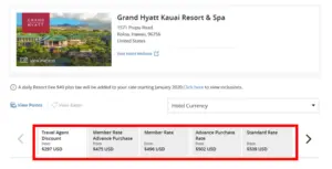 travel agent discount hyatt