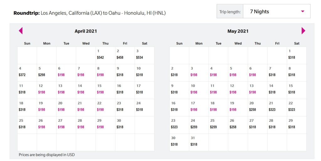 Hawaiian Airlines Price Calendar 2025 - Anastasia R. Austin