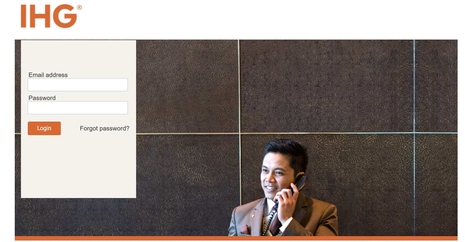 IHG Travel Agent Login Page 