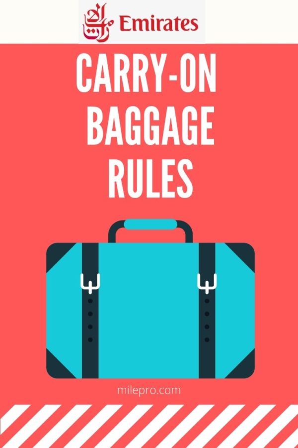 Emirates Carry On Rules Bag Size, Weight & Personal Item Limits