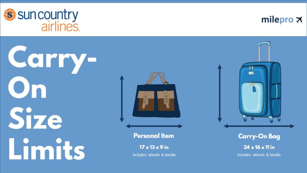 Sun Country Airlines Carry-On Size Limit and Personal Item Size