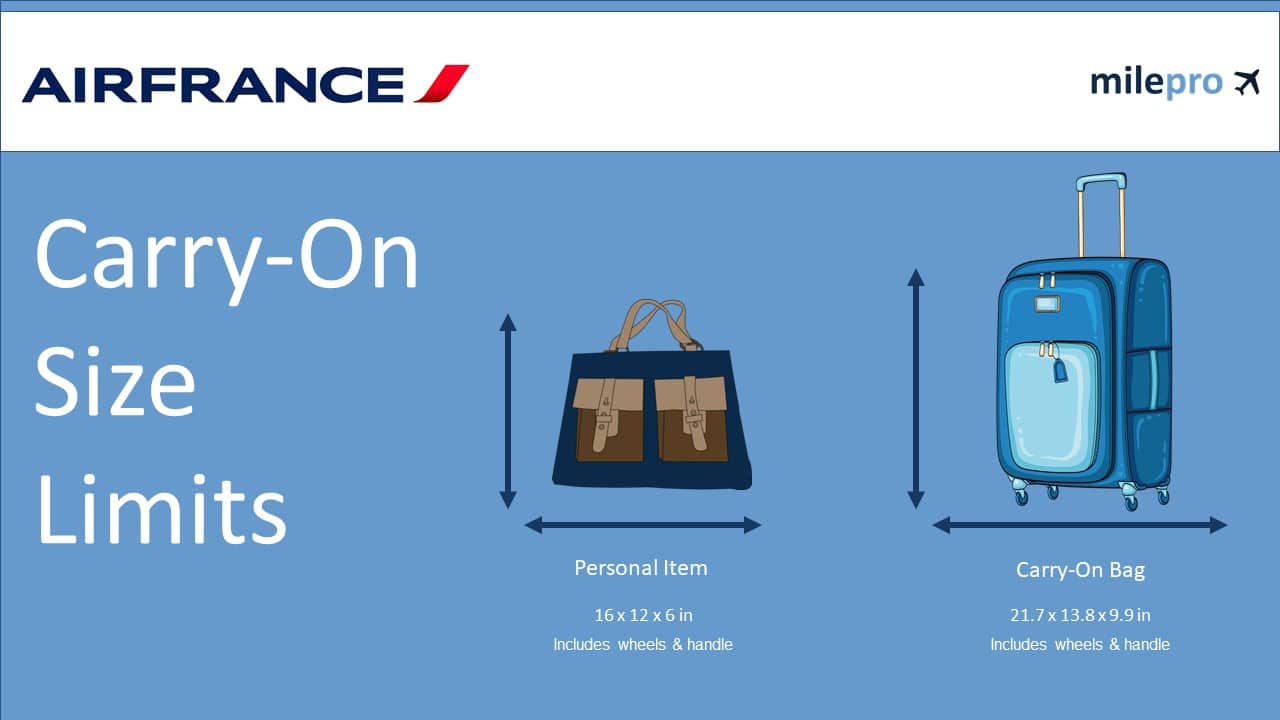 air france under seat dimensions