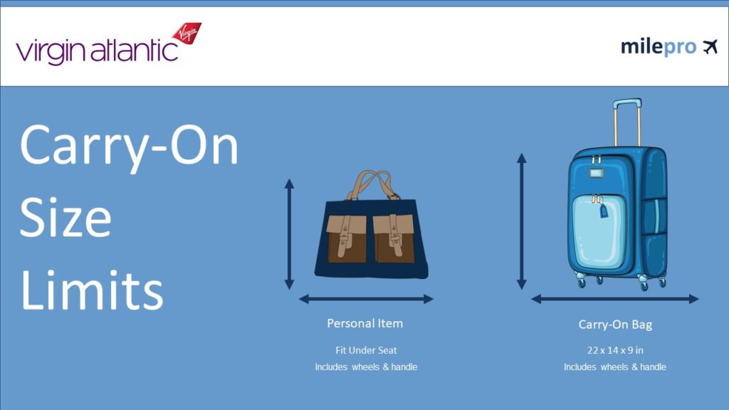 Virgin Atlantic Carry on size and personal item limits