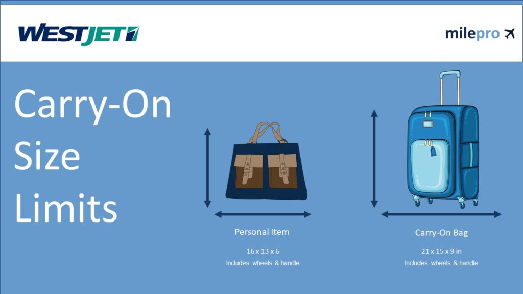 Westjet carry on store baggage weight