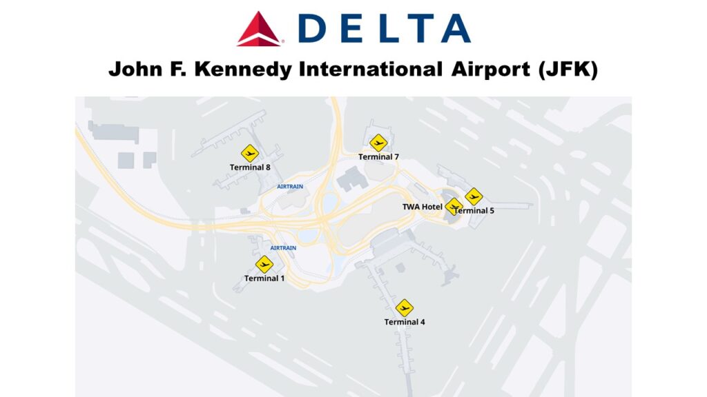 Delta Hub Airport JFK Terminal Map
