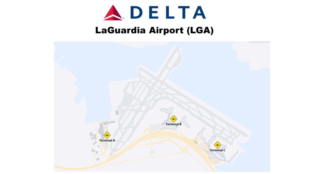 Delta Hub Airport LGA Terminal Map