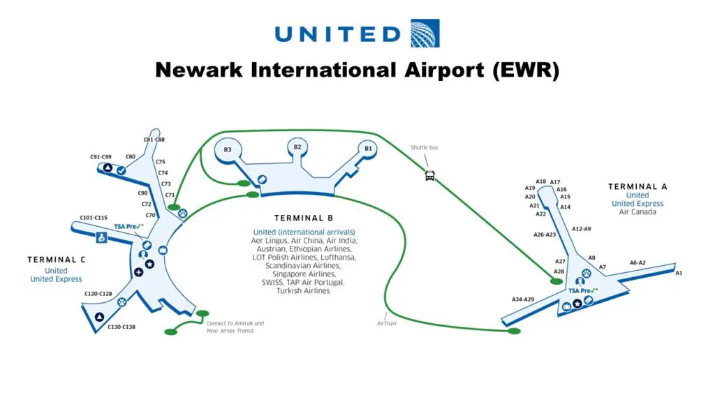 EWR United Terminal Map