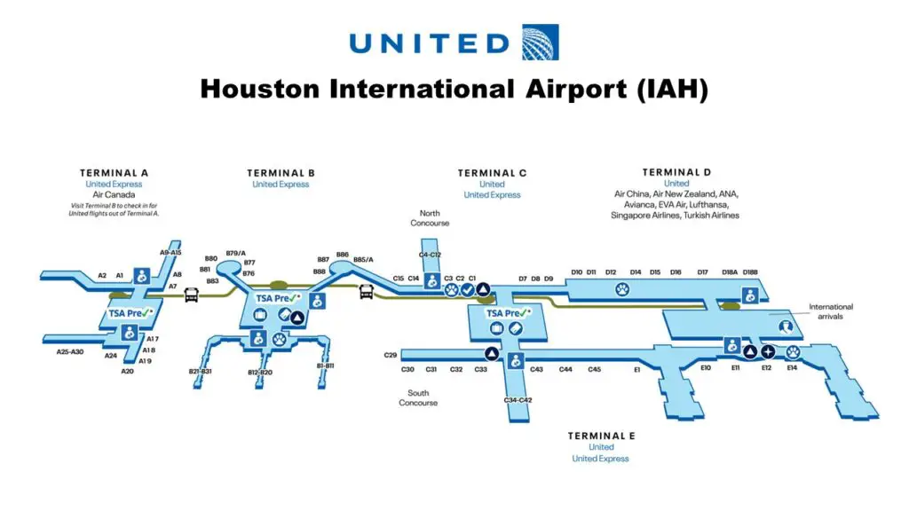 IAH United Terminal Map