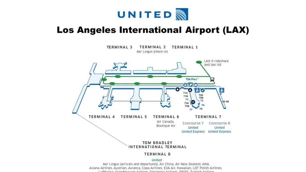 LAX United Terminal Map