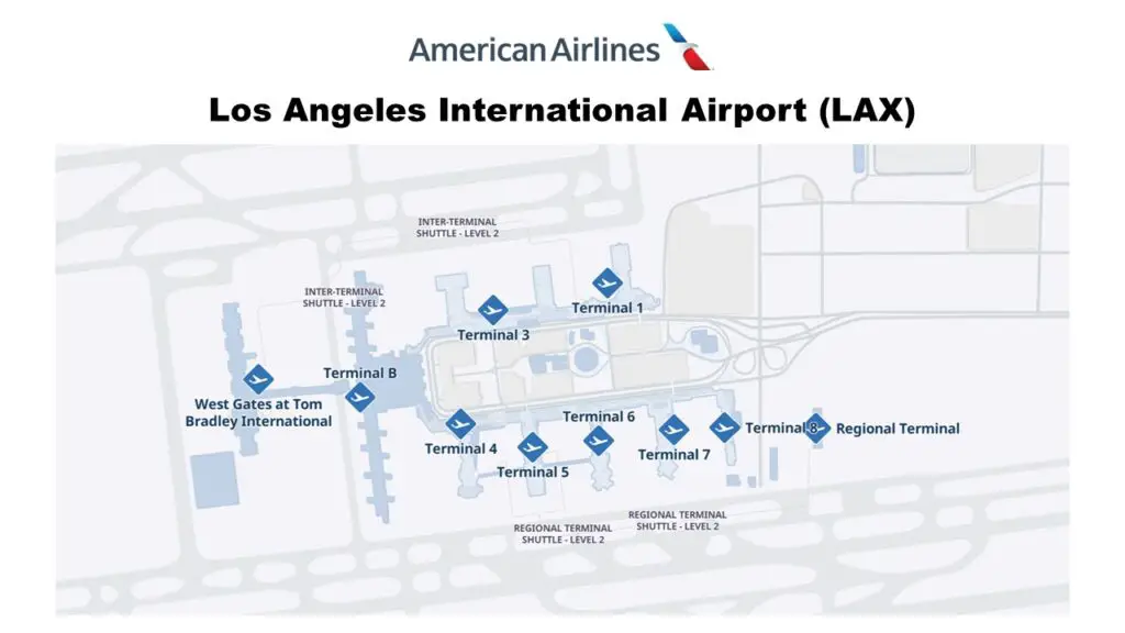 LAX terminal map
