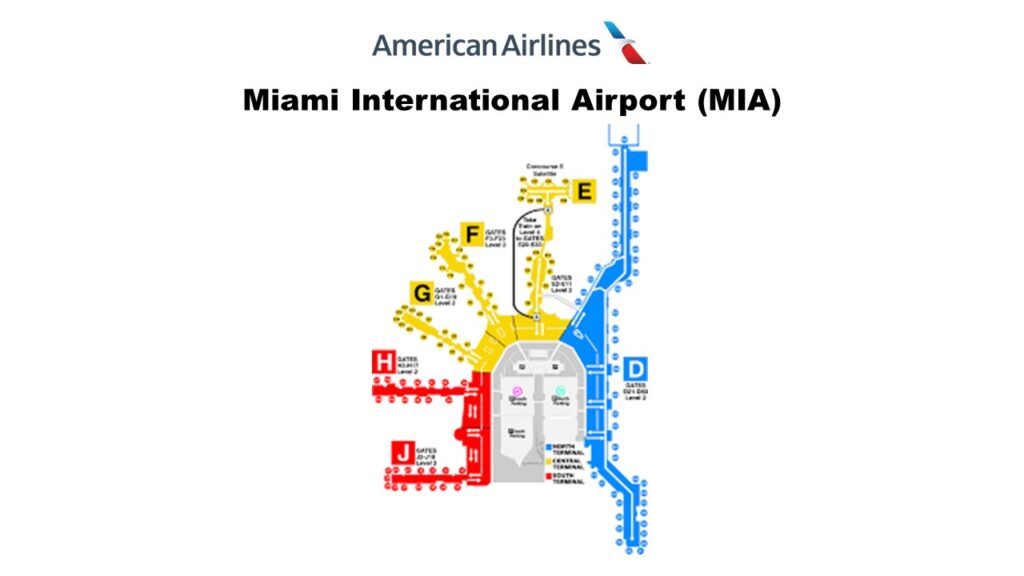 MIA Terminal Map American Airlines Hub