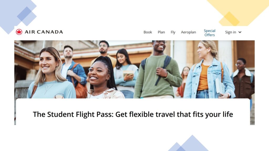 Air Canada Student flight Pass