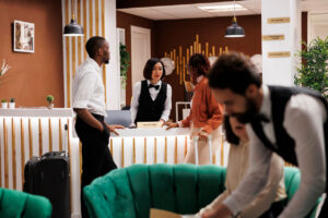 hotel employees and guests